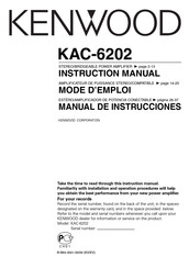 Kenwood KAC-6202 Mode D'emploi