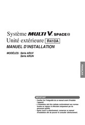 LG MULTI V Space II ARUN Série Manuel D'installation