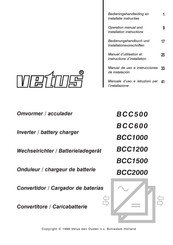Vetus BCC1200 Manuel D'utilisation Et Instructions D'installation