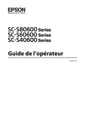 Epson SC-S80600 Série Guide De L'opérateur