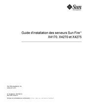 Sun Microsystems Sun Fire X4275 Guide D'installation