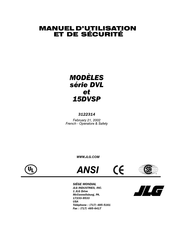 JLG 15DVSP Manuel D'utilisation Et De Sécurité