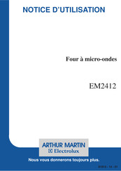 Electrolux Arthur Martin EM2412 Notice D'utilisation