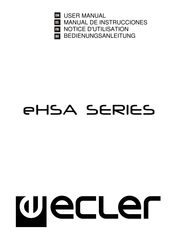 Ecler eHSA Série Notice D'utilisation