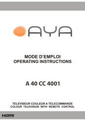 AYA A 40 CC 4001 Mode D'emploi