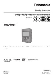 Panasonic Povcam AG-UMR20E Mode D'emploi