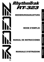 Zoom RhythmTrak RT-323 Mode D'emploi