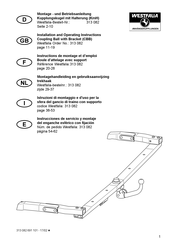 Westfalia 313 082 600 001 Instructions De Montage Et D'emploi