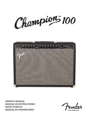 Fender Champion 100 Mode D'emploi