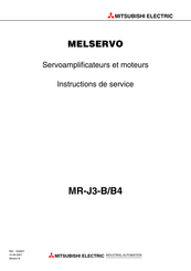 Mitsubishi Electric MELSERVO MR-J3-B4 Instructions De Service