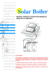 Solar Boiler SB32-9PV Manuel D'installation