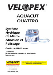 Velopex AQUACUT QUATTRO Guide De L'utilisateur