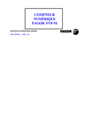 Fagor NVP-301M Manuel D'installation