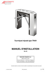 Automatic Systems TR491 Manuel D'installation