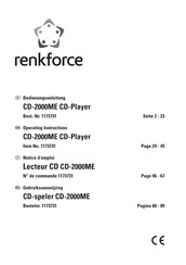 Renkforce CD-2000ME Notice D'emploi