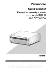 Panasonic WJ-NX400K Guide D'installation