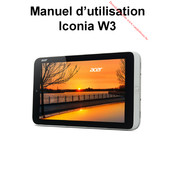 Acer Iconia W3 Manuel D'utilisation