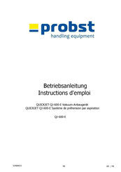 probst QUICKJET QJ-600-E Instructions D'emploi