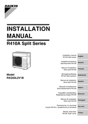 Daikin Split R410A RXG50L2V1B Manuel D'installation