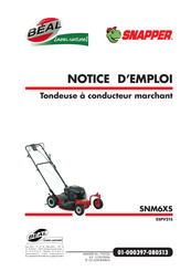BEAL SNAPPER SNM6XS Notice D'emploi