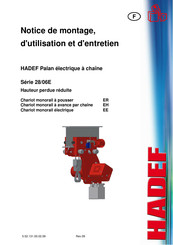 HADEF 28/06E Série Notice De Montage, D'utilisation Et D'entretien