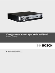 Bosch DVR 480 Manuel D'installation Et D'utilisation