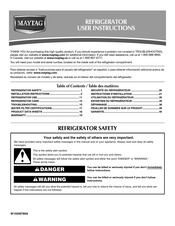 Whirlpool MAYTAG W10208789A Instructions D'utilisation