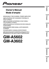 Pioneer GM-A3602 Mode D'emploi