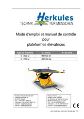 HERKULES K 1200-M Mode D'emploi