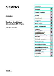 Siemens SIMATIC ET 200pro Instructions De Service