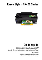 Epson Stylus NX420 Série Guide Rapide