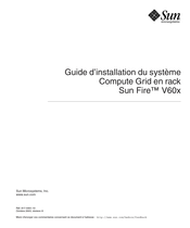 Sun Microsystems Sun Fire V60x Guide D'installation