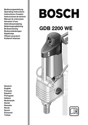 Bosch GDB 2200 WE Instructions D'emploi