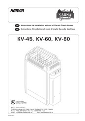 Harvia KV-80 Instructions D'installation Et Mode D'emploi