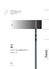 Hess CITY ELEMENTS 200-2 Notice De Montage Et D'installation