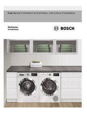 Bosch WTG865H4UC Manuel D'utilisation Et D'entretien, Instructions D'installation