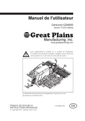 Great Plains Centurion CDA600 Instructions Originales