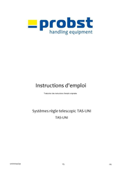probst TAS-UNI 450 Instructions D'emploi