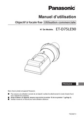 Panasonic ET-D75LE90 Manuel D'utilisation