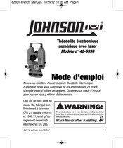 Johnson 40-6936 Mode D'emploi