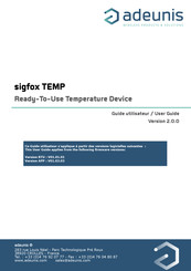 ADEUNIS sigfox TEMP Guide D'utilisateur