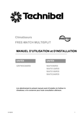 Technibel MAFX96R5I Manuel D'utilisation Et D'installation