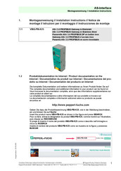 Pepperl+Fuchs VBG-PB-K25 Notice De Montage