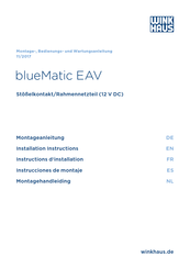 Winkhaus blueMatic EAV Instructions D'installation