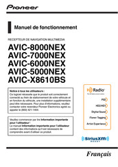 Pioneer AVIC-X8610BS Manuel De Fonctionnement