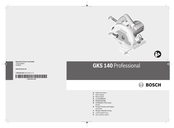 Bosch Professional GKS 140 Notice Originale