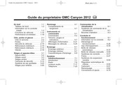 GMC Canyon 2012 Guide Du Propriétaire