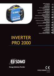 SDMO INVERTER PRO 2000 UK Manuel D'utilisation Et D'entretien