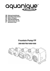 aquanique FP 750 Notice D'emploi