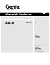 Genie Z-80 Manuel De L'opérateur
